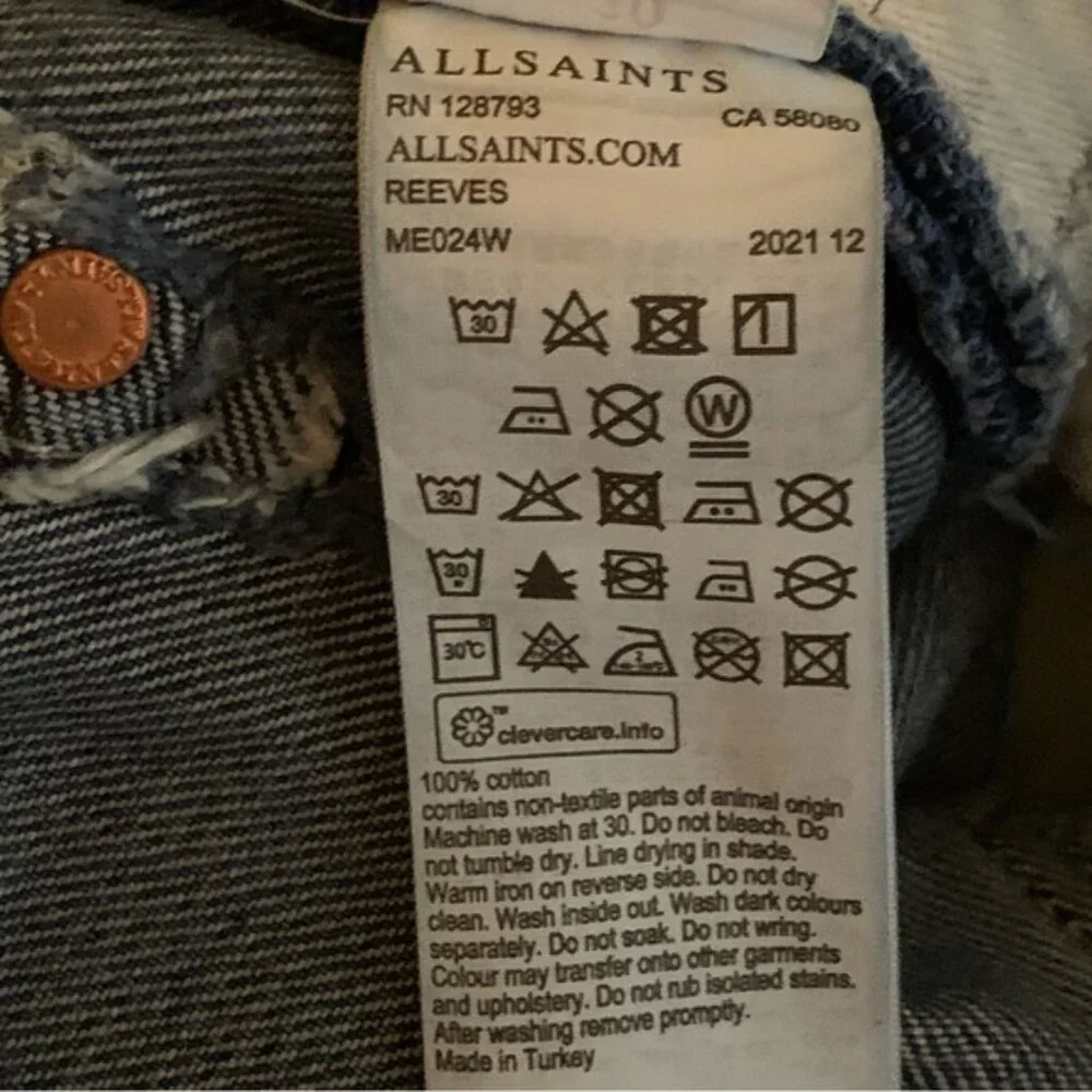 AllSaints Reeves Distressed Straight Leg Jeans